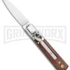 AGA 6" Mini Classic Lever Lock Cocobolo Wood Automatic Knife - Satin Plain