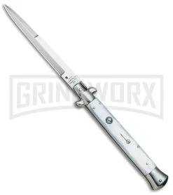 AGA Campolin 11" 2017 Italian Picklock Pearlex Automatic Knife - Bayonet