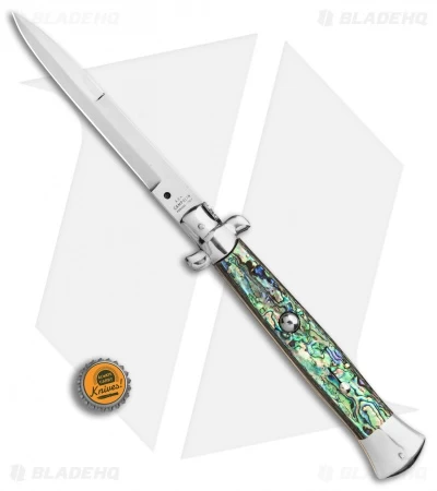 AGA Campolin 15" Automatic Italian Stiletto Abalone (6.6" Satin) - Image 4