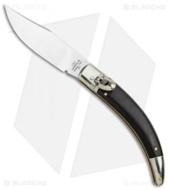 AGA Campolin Diana Lever Lock Automatic Knife Ebony Wood (3.75" Satin)