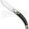 AGA Campolin Diana Ebony Lever Lock Automatic Knife - Satin Plain