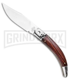 AGA Campolin Diana Santos Wood Lever Lock Automatic Knife - Satin Plain