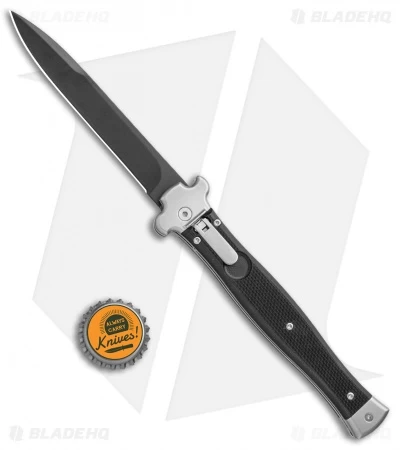 AGA Campolin Zero+ Italian Leverlock Automatic Knife Black G-10 (4.25" Black)2.0 - Image 4