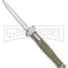 AGA Campolin Zero+ Green G-10 Leverlock Automatic Knife - Dagger Satin Plain 2.0