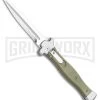 AGA Campolin Zero 10 Green G-10 Leverlock Automatic Knife -Dagger Satin Plain