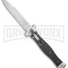 AGA Campolin Zero Black G-10 Leverlock Automatic Knife - Bayonet Satin Plain