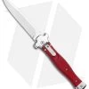 AGA Campolin Zero Italian Leverlock Automatic Knife Red Aluminum (3.75" Tumbled)