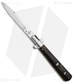 AGA Campolin 11" Frosolone Bayonet Stiletto Automatic Knife Ebony (5" Satin)