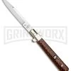 AGA Campolin 11" Frosolone Snake Wood Stiletto Automatic Knife - Bayonet