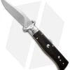 AGA Campolin 7.5" Calibro Humpback Automatic Knife Ebony Wood (3.4" Satin)