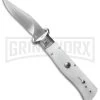 AGA Campolin White Shot Shell Puller Calibro Humpback Auto Knife - Polish Plain